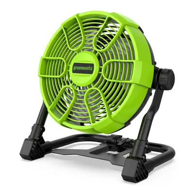 Greenworks G24FAN Cordless Hybrid Fan with Hanging Hook, 25.4cm Fan Diameter, 2600rpm, Speed Set