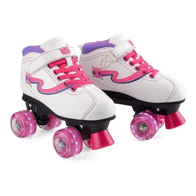 Xootz Disco Roller Skates with LED Wheels White Size