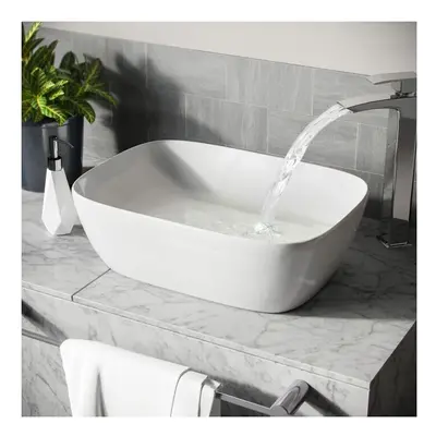 Leven Cloakroom Rectangle Stand Alone Counter Top Basin Sink Bowl