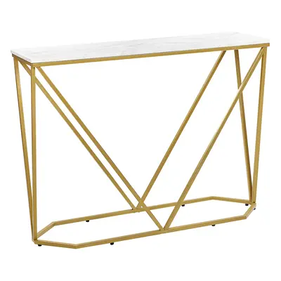 Console Table HAZEN Marble Effect Gold