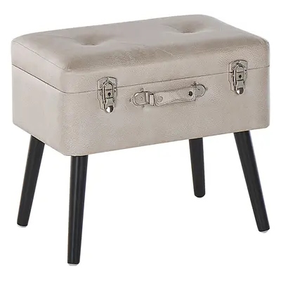 Stool MALLARD Beige Faux Leather