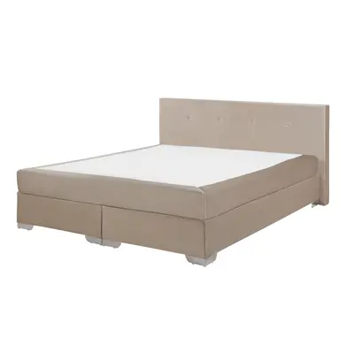 Divan Bed CONSUL x cm (EU King Size) Velvet Light Beige