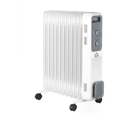 HOMCOM Oil Filled Radiator Portable Space Heater W/ Fin, Heat Settings