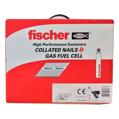 Fischer 51mm Collated Ring Shank Nails & Gas Fuel Cells Galv (Box of 3300)