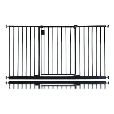 (Black, 146.6cm - 152.6cm) Safetots Extra Wide Hallway Baby Gate