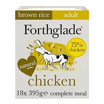 Forthglade Complete Natural Wet Dog Food - Chicken & Vegetables with Brown Rice (18 x 395g) Tray