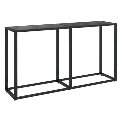 vidaXL Console Table Black Tempered Glass Living Room End Hall Porch Table