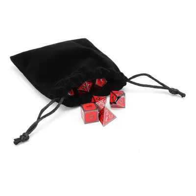 () Pcs Multisided Dice Heavy Metal Polyhedral Set Role Playing Games Dices with Bag