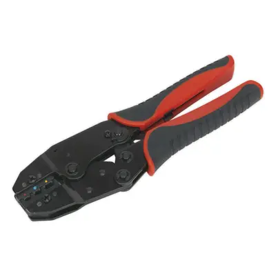 Ratchet Insulated Terminals Crimping Tool - Comfort Grip Handles - Stamped Jaws