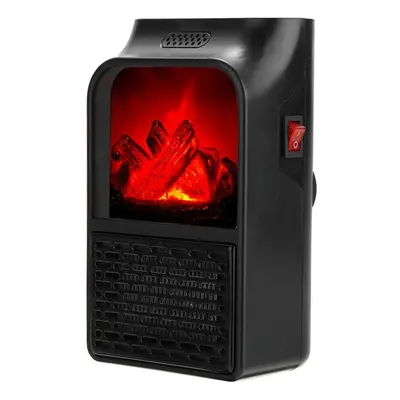 3D Flame Heater 500W Wall Mount Electric Fireplace Log Air Warmer Remote Control AC220V-240V