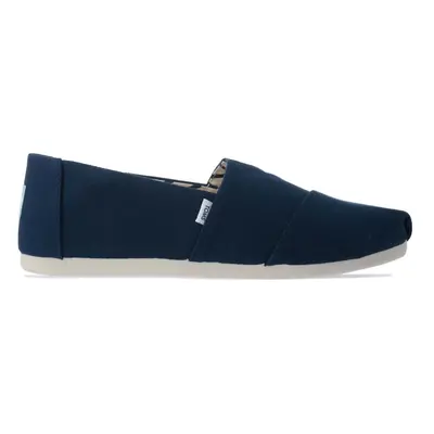 (UK 8) Mens Toms Recycled Cotton Alpargata Espadrille Pumps in navy.