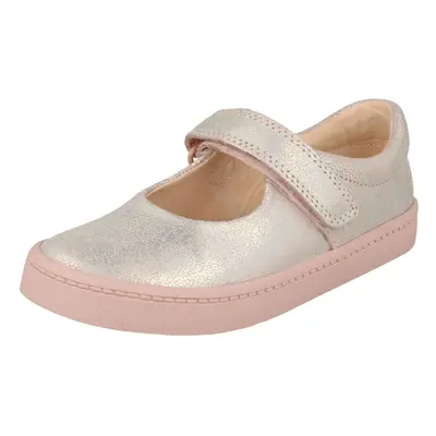 (UK Infant, Pink) Girls Clarks Holographic Detailed Shoes City Gleam - F Fit