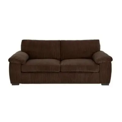 (2 Seater Sofa, Chocolate) Atrani Jumbo Cord Fabric Sofa