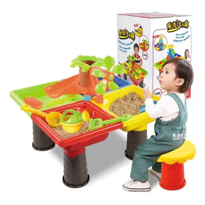 (Small Tree Square) IN Multi-style Summer Beach Sand Kids Play Water Digging Sandglass Play Sand