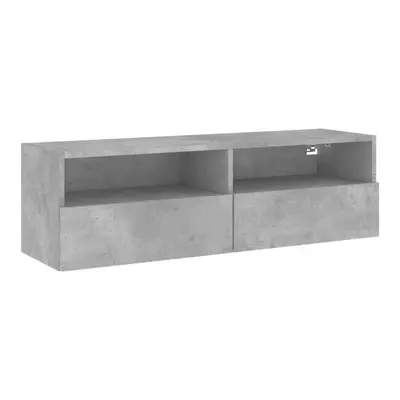 vidaXL TV Wall Cabinet Wall-mounted TV Cabinet Concrete Grey Engineered Wood