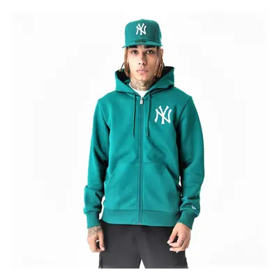 (M) New Era Mens League Essential Crew Neck FZ Hoody ~ New York Yankees green