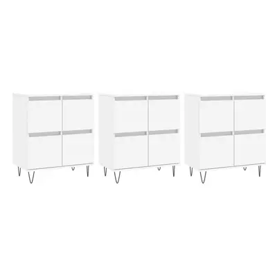 (white, pcs) vidaXL Sideboard Storage Cupboard Side Cabinets pcs White Engineered Wood