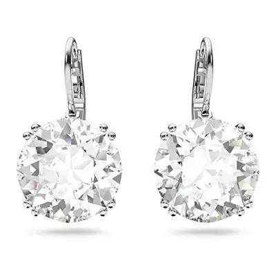 Swarovski Millenia Drop Earrings, Round Cut Clear Crystals in a Rhodium Plated Setting, from the