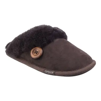 (5 UK, Chocolate) Cotswold Womens/Ladies Lechlade Sheepskin Mule Slippers