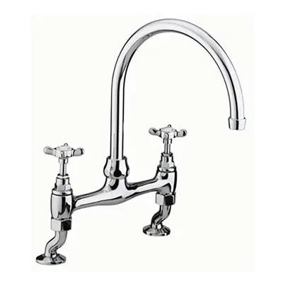 Bristan N DSM C Bridge Kitchen Sink Mixer Tap with Swivel Spout, Chrome