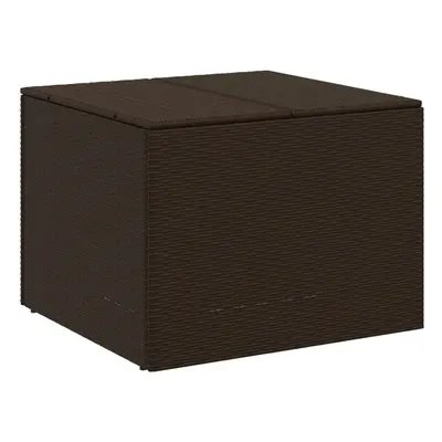 (brown, x x cm) vidaXL Garden Storage Box Bench Container Chest Shed Blanket Box Poly Rattan