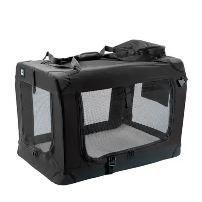 (Large Black) KCT Fabric Pet Carrier Crates