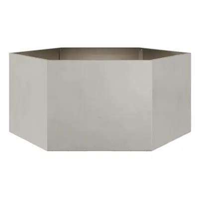 vidaXL Garden Planter Outdoor Flower Pot Planter Pot Hexagon Stainless Steel