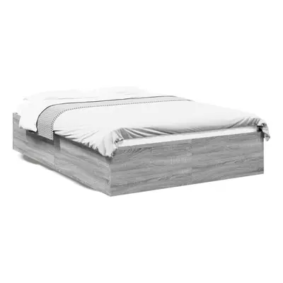 (grey sonoma, x cm/ cm) vidaXL Bed Frame Bedroom Bed Base Bedstead White 120x200 cm Engineered W