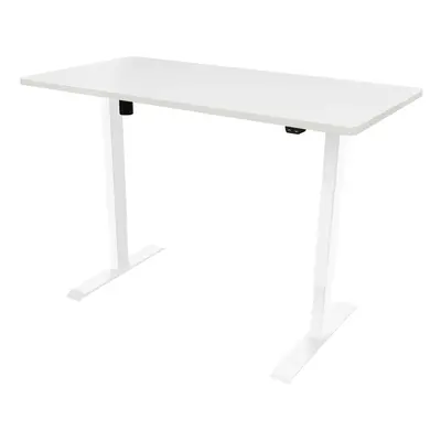 Dellonda Single Motor Height-Adjustable Electric Sit & Stand Desk with White Desktop