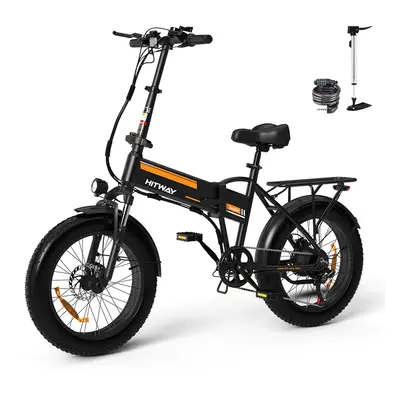 HITWAY E-Bike BK10 Folding Electric Bike 250W, 20'Fat Tire 35-90km