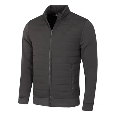 (M, Storm) Calvin Klein Mens Hybrid Quilted Fleece Funnel Neck Jacket