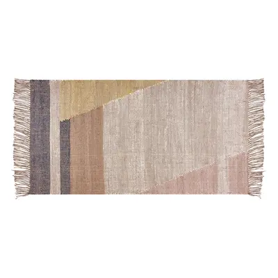 Jute Area Rug x cm Brown SAMLAR