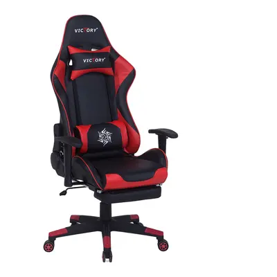 Gaming Chair Faux Leather Red VICTORY