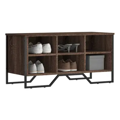 vidaXL Shoe Cabinet Brown Oak 90x38x45.5 cm Engineered Wood