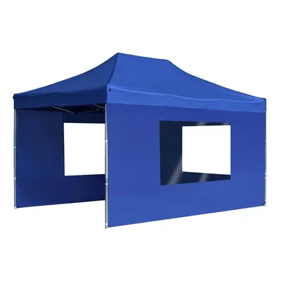 Garden Furniture Set Professional Folding Party Tent with Walls Aluminium 4.5x3 m Blue