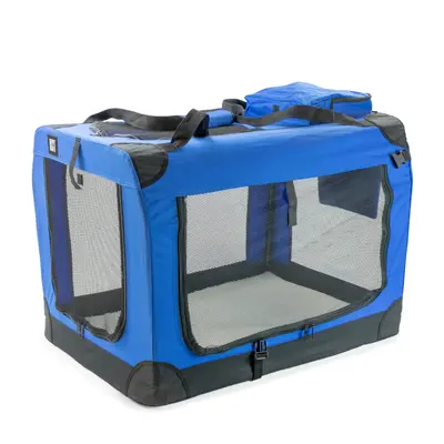 (Extra Large Blue) KCT Fabric Pet Carrier Crates