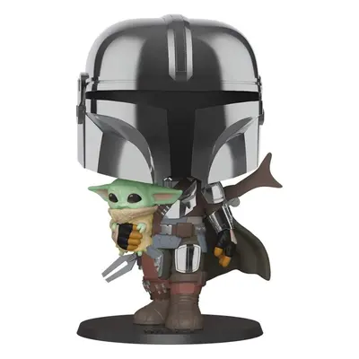 Funko POP Star Wars:Mandalorian-10 Mandalorian (w/chrome armour) Collectible Toy, Multicolour