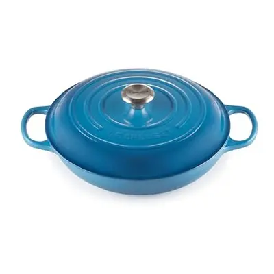 Le Creuset Signature Enamelled Cast Iron Shallow Casserole Dish With Lid, cm, 3.2 Litres, Marsei