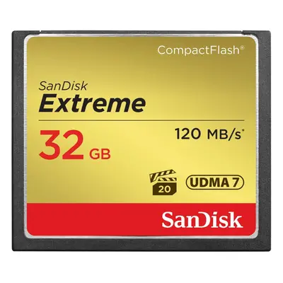 SanDisk 32GB Extreme CompactFlash Memory Card UDMA Speed Up To 120MB/s - SDCFXSB-032G-G46