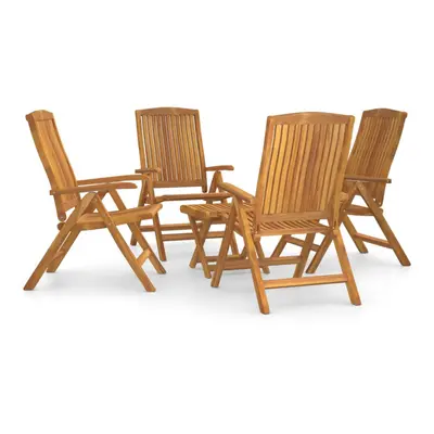 (5 piece) vidaXL Garden Lounge Set Wooden Outdoor Furniture Set Chair Solid Wood Teak