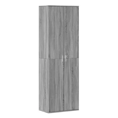 vidaXL Highboard Sideboard Cabinet Side Cupboard Grey Sonoma Engineered Wood