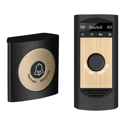 (Black+Silver) 2-way Talk Monitor Wireless Voice Intercom Security Doorbell Indoor Unit Receiver