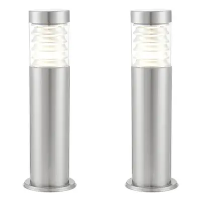 2 PACK Outdoor Post Bollard Light Marine Steel 0.5m 10W LED Driveway Path Lamp