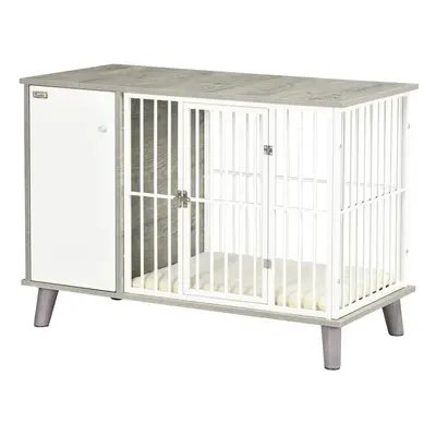 PawHut Dog Crate Furniture, Indoor Dog Kennel Side End Table, 98x48x70.5 cm