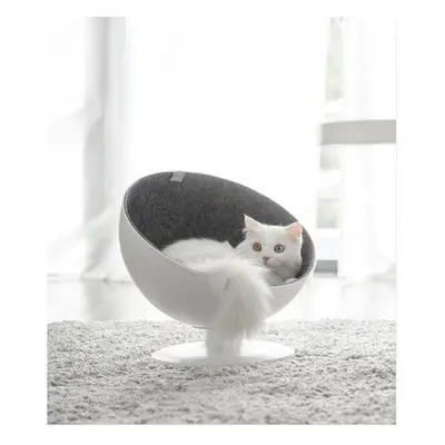 Cat Fiber Spinning Pet Nests White Minimalist Interactive Pet Bed