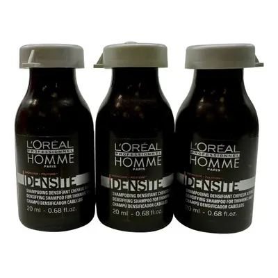 L'Oreal Homme Densite Densifying Shampoo Thinning Hair .68 OZ Set of