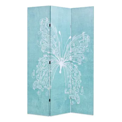 vidaXL Folding Room Divider 120x170cm Butterfly Blue Paravent Privacy Screen