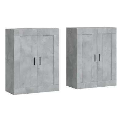 vidaXL Wall Mounted Cabinets Cupboard pcs Concrete Grey Engineered Wood