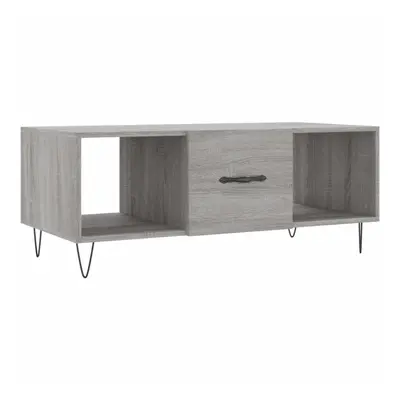 (grey sonoma) vidaXL Coffee Table Side Table Sofa Table with Storage White Engineered Wood