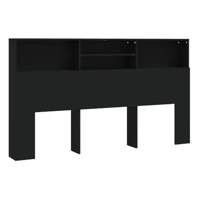 (black) vidaXL Headboard Cabinet Bedroom Bookcase Headboard Furniture Multi Colours